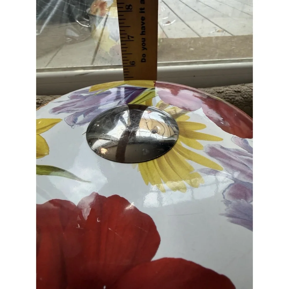 The Pioneer Woman Dutch Oven Floral Garden Enamel On Steel 4 Qt RETIRED